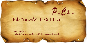 Pánczél Csilla névjegykártya