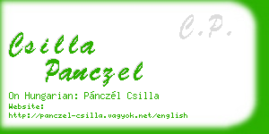 csilla panczel business card